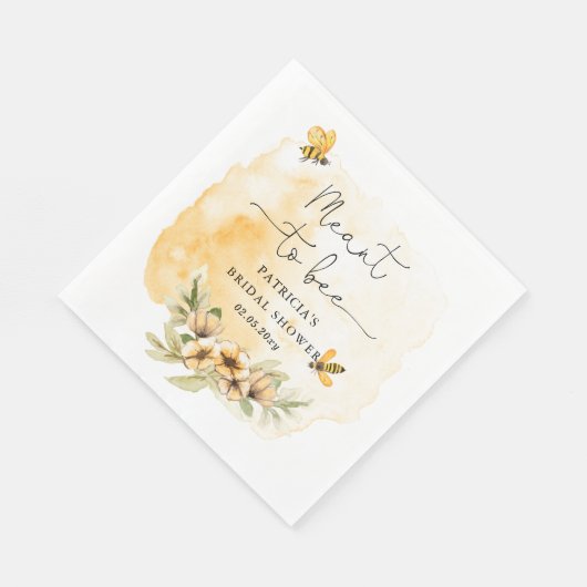 Bestemd om bij te zijn Hommels Bruiloft met bloeme Servet (Hoek)