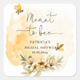 Bestemd Om Bij Te Zijn Honingbij Bloemrijke Bruids Vierkante Sticker