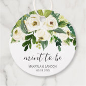 Bestemd om Elegant Groene Witte Bloemen Bruiloft T Bedankjes Labels (Voorkant)