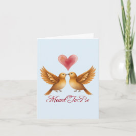 Bestemd om liefdesvogels hart huwelijksjubileum te kaart