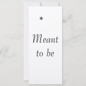 "Bestemd om te zijn", het trouwkaartje Kaart (Voorkant)