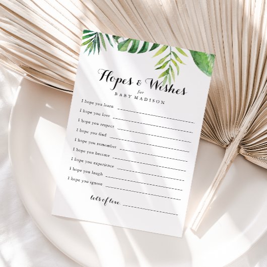 Bestemming Baby shower Hopes & Wishes Kaart