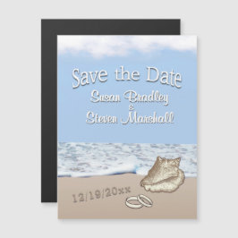 Bestemming Beach Wedding Save the Date Magnetische Uitnodiging