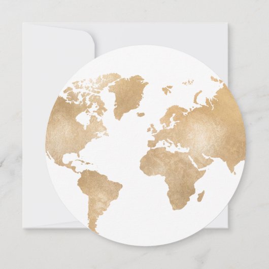 Bestemming Bewaar de datum Paspoort Gold Wereldkaa Kaart (Achterkant)