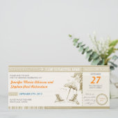 Bestemming Boarding Pass Tickets Sla de datum op Save The Date (Staand voorkant)