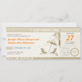 Bestemming Boarding Pass Tickets Sla de datum op Save The Date (Voorkant)