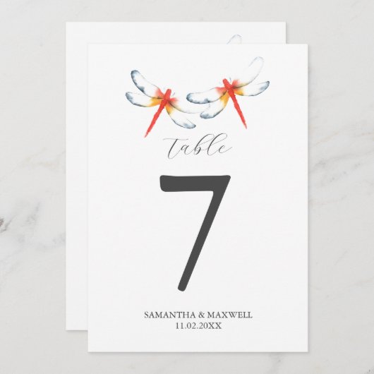 Bestemming Bruiloft Afdrukbare Tafelnummers (Voorkant / Achterkant)