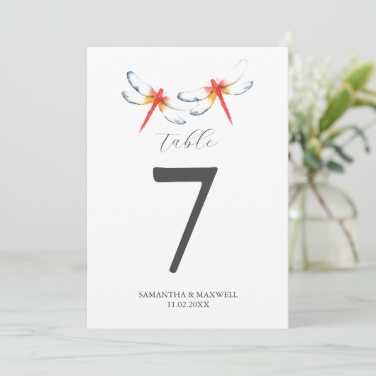 Bestemming Bruiloft Afdrukbare Tafelnummers (Staand voorkant)