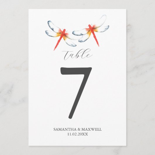 Bestemming Bruiloft Afdrukbare Tafelnummers (Voorkant)