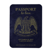 Bestemming Bruiloft Bewaar de datum Leuk Paspoort Magneet (Verticaal)