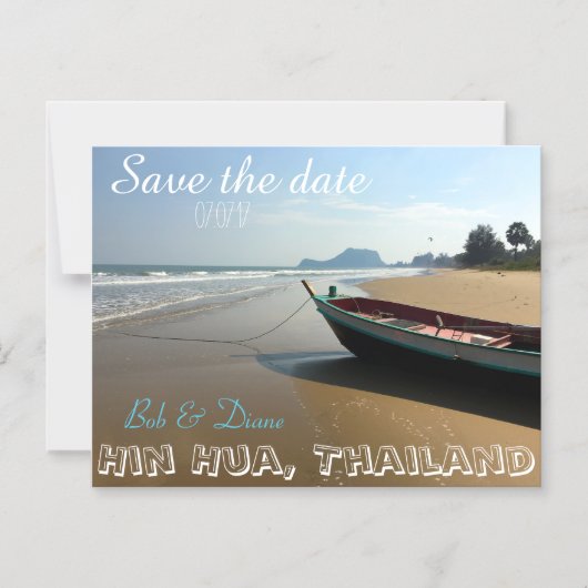 Bestemming Bruiloft Bewaar de datum Magneet Magnetische Uitnodiging (Voorkant)