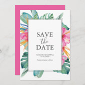 Bestemming Bruiloft Bewaar de datum Uitnodigingen (Voorkant / Achterkant)