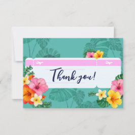 Bestemming Bruiloft Boarding Pass Dank u kaart