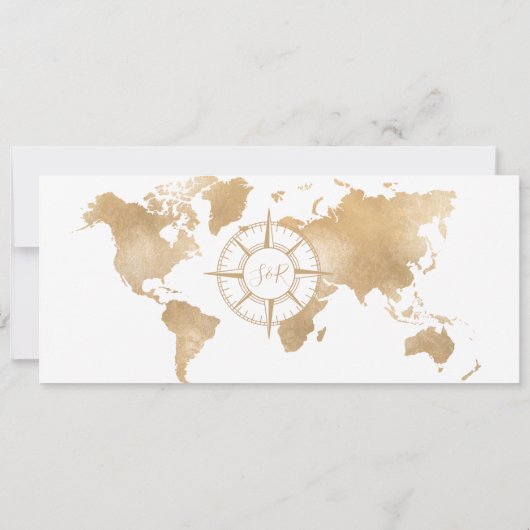 Bestemming Bruiloft Boarding Pass Griekenland Kaart (Achterkant)