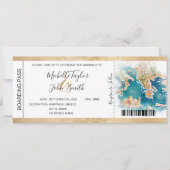 Bestemming Bruiloft Boarding Pass Griekenland Kaart (Voorkant)