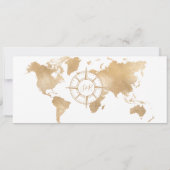 Bestemming Bruiloft Boarding Pass Italië Kaart (Achterkant)