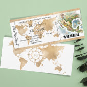 Bestemming Bruiloft Boarding Pass Mexico Kaart