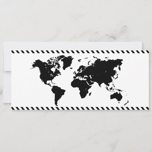 Bestemming Bruiloft Boarding Pass Ticket QR Code Kaart (Achterkant)