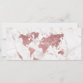 Bestemming Bruiloft Boarding Pass Ticket Roos Gold Kaart (Achterkant)