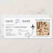 Bestemming Bruiloft Boarding Pass Vliegticket (Voorkant)