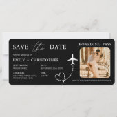 Bestemming Bruiloft Boarding Pass Vliegticket (Voorkant)
