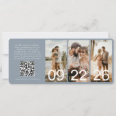 Bestemming Bruiloft Boarding Pass Vliegticket (Achterkant)