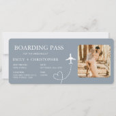 Bestemming Bruiloft Boarding Pass Vliegticket (Voorkant)