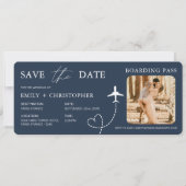 Bestemming Bruiloft Boarding Pass Vliegticket (Voorkant)