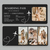 Bestemming Bruiloft Boarding Pass Vliegticket