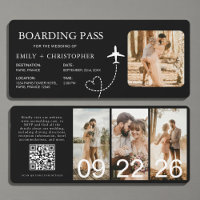 Bestemming Bruiloft Boarding Pass Vliegticket