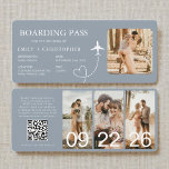 Bestemming Bruiloft Boarding Pass Vliegticket<br><div class="desc">Verhoog uw bestemming bruiloft aankondigingen met onze betoverende Boarding Pass Plane Ticket Save the Date Uitnodigingen. Deze unieke uitnodigingen zijn gemaakt met nauwgezette aandacht voor detail en leggen de essentie van avontuur en romance vast. Elke uitnodiging is ontworpen om te lijken op een echte instapkaart, compleet met gepersonaliseerde details zoals...</div>