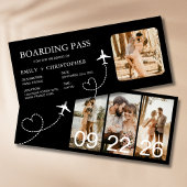 Bestemming Bruiloft Boarding Pass Vliegticket