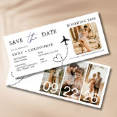 Bestemming Bruiloft Boarding Pass Vliegticket