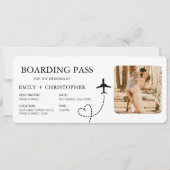 Bestemming Bruiloft Boarding Pass Vliegticket (Voorkant)