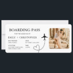 Bestemming Bruiloft Boarding Pass Vliegticket<br><div class="desc">Verhoog uw bestemming bruiloft aankondigingen met onze betoverende Boarding Pass Plane Ticket Save the Date Uitnodigingen. Deze unieke uitnodigingen zijn gemaakt met nauwgezette aandacht voor detail en leggen de essentie van avontuur en romance vast. Elke uitnodiging is ontworpen om te lijken op een echte instapkaart, compleet met gepersonaliseerde details zoals...</div>