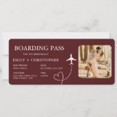 Bestemming Bruiloft Boarding Pass Vliegticket (Voorkant)