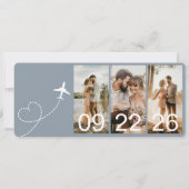 Bestemming Bruiloft Boarding Pass Vliegticket (Achterkant)