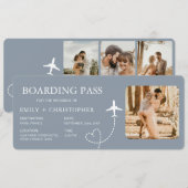 Bestemming Bruiloft Boarding Pass Vliegticket (Voorkant / Achterkant)