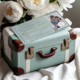 Bestemming Bruiloft Boarding Pass Vliegticket Kaart