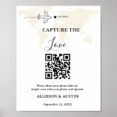 Bestemming bruiloft Capture liefde QR code bruilof Poster (Voorkant)