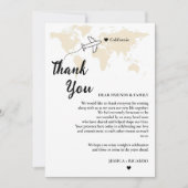 Bestemming bruiloft goktafel dank u kaart (Voorkant)