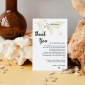 Bestemming bruiloft goktafel dank u kaart