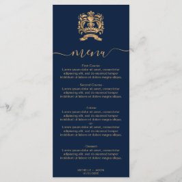 Bestemming Bruiloft Gold Crest Wereldkaart Monogra Menu