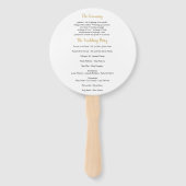 Bestemming bruiloft goud wereld bruiloft programma handwaaier (Achterkant)