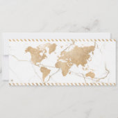 Bestemming Bruiloft Gouden Boarding Pass QR-code Kaart (Achterkant)