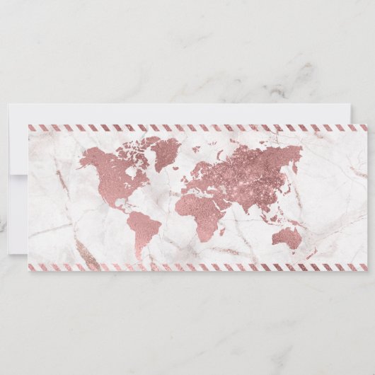 Bestemming Bruiloft Gouden instapkaart QR Code Inv Kaart (Achterkant)