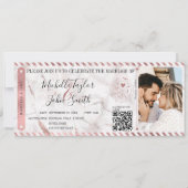 Bestemming Bruiloft Gouden instapkaart QR Code Inv Kaart (Voorkant)