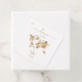 Bestemming Bruiloft Gouden Wereldkaart Liefde is Z Bedankjes Labels (In situ)