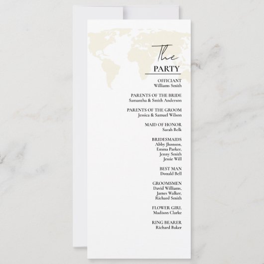 Bestemming bruiloft Groene bruiloft Programma Kaar (Achterkant)