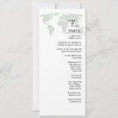 Bestemming bruiloft Groene bruiloft Programma Kaar (Achterkant)